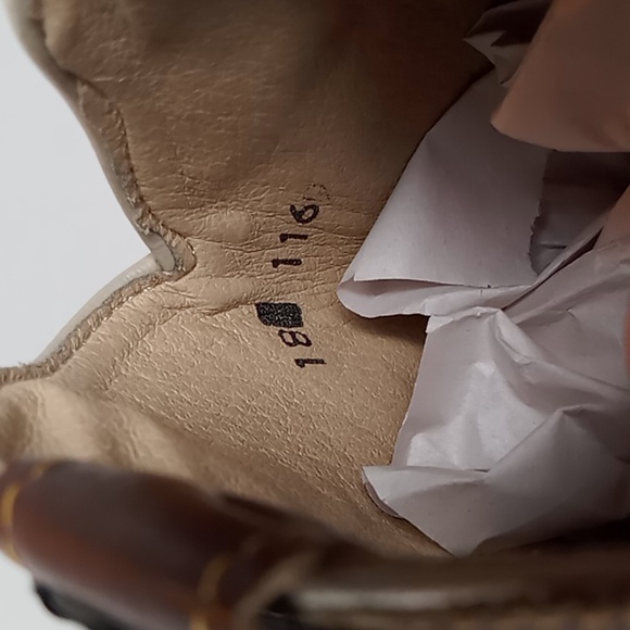 MauryUnisex Kids Square Toe Leather Cowboy Boots Longhorn Stitch Size 18.5 Brown - Picture 9 of 12